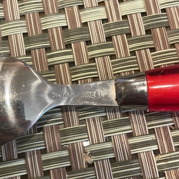 Gibson 6 -piece Replacements / Expansion Blue Purple and Red Stainless Flatware - Picture 8 of 10